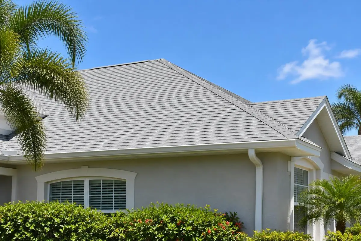 Same roof evenly clean after soft washing