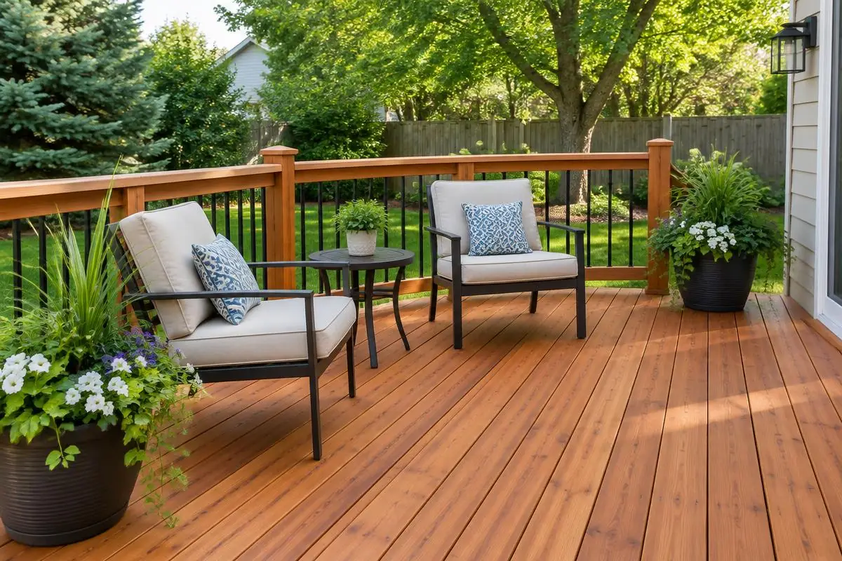 Same deck warm and clean after service